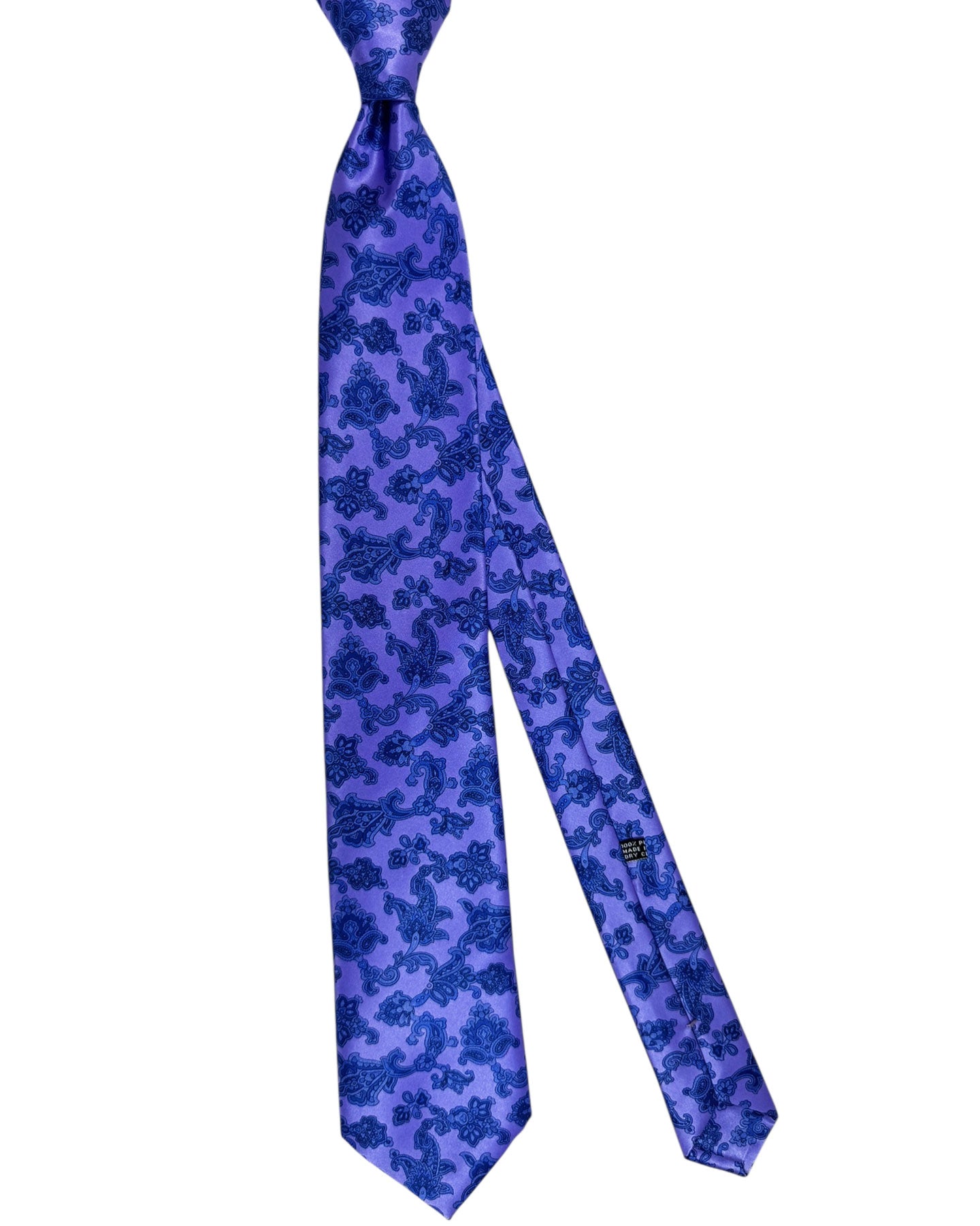 Stefano Ricci Silk Tie Lilac Dark Blue Ornamental - New Collection