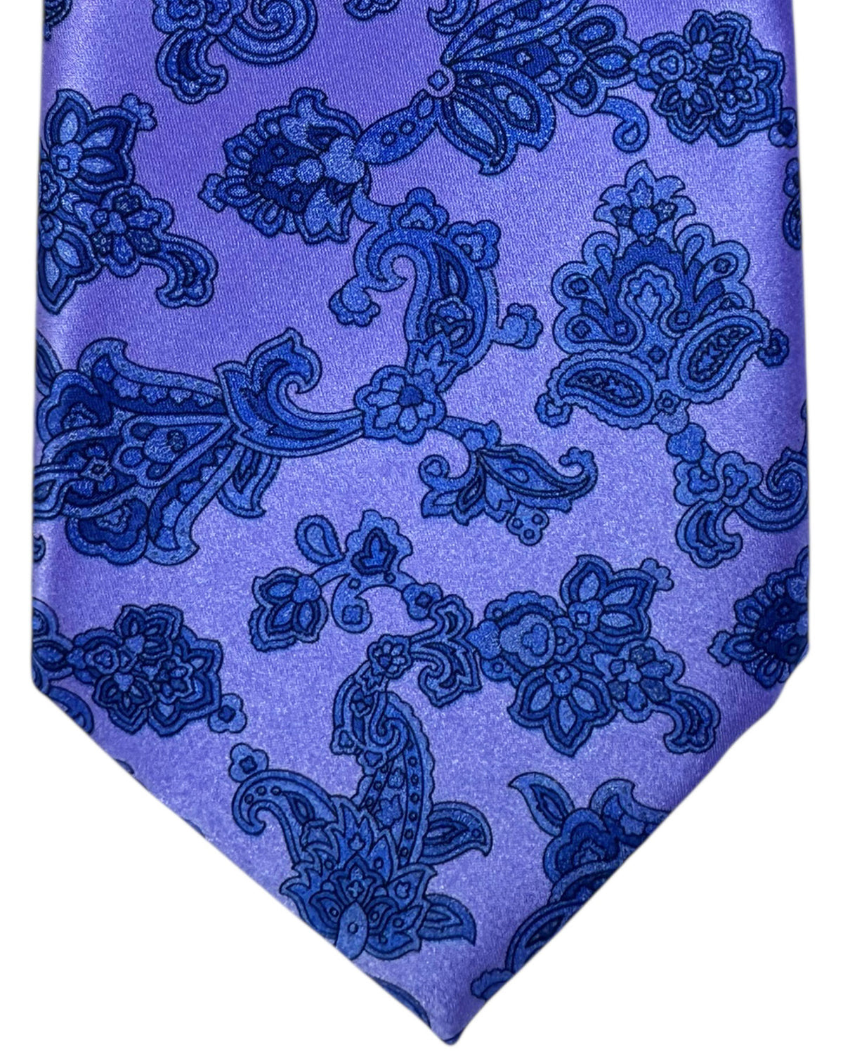 Stefano Ricci Silk Tie Lilac Dark Blue Ornamental - New Collection