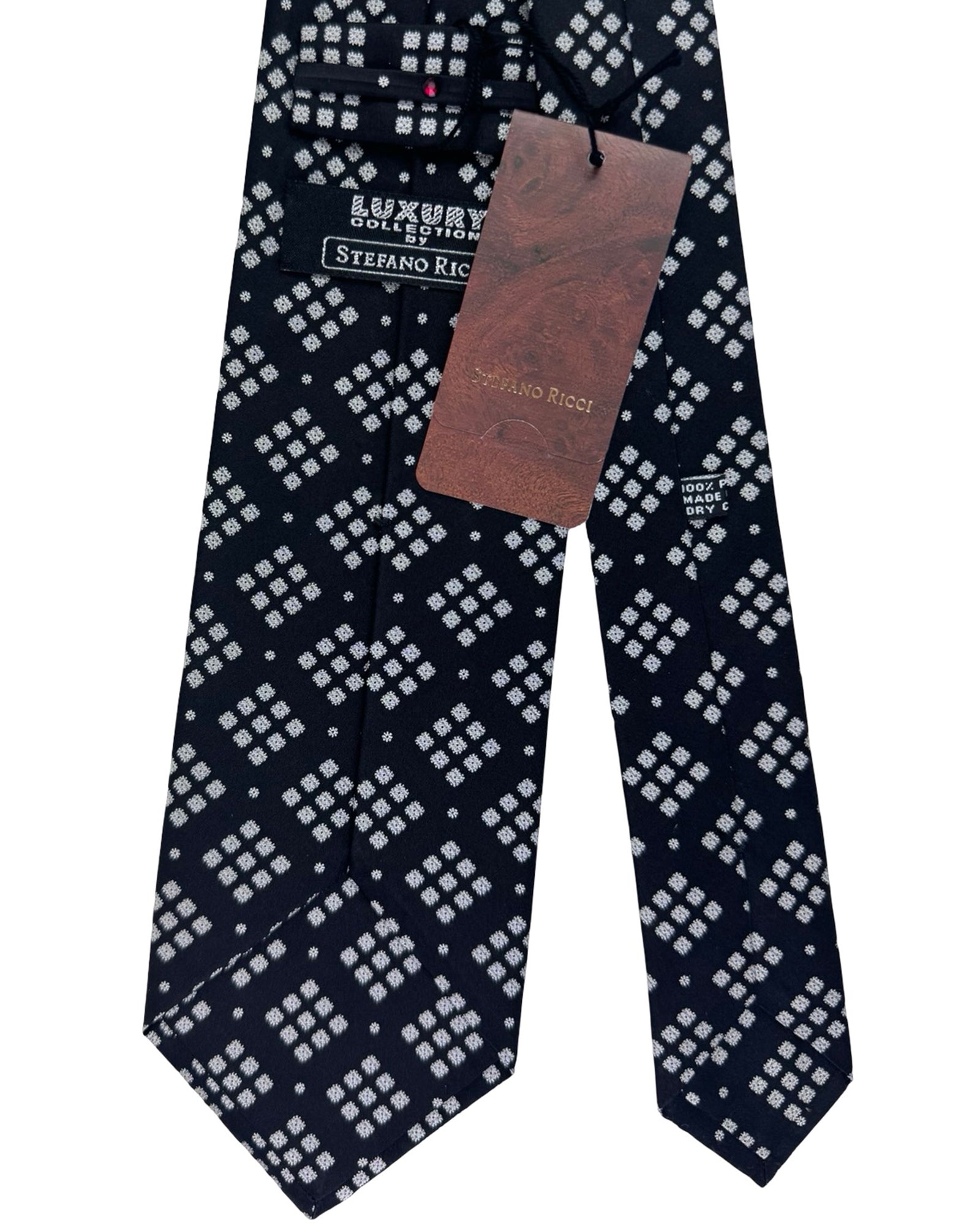 Stefano Ricci Tie Black Silver Design
