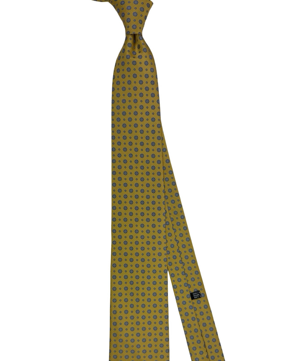 Stefano Ricci Tie Yellow Blue Floral Medallions