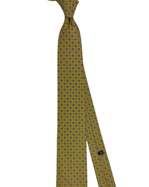 Stefano Ricci Tie Yellow Blue Floral Medallions