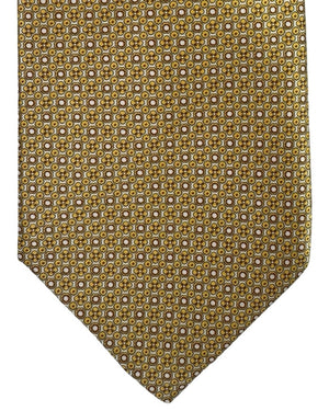 Stefano Ricci Tie Orange Brown Tan Mini Floral Pattern
