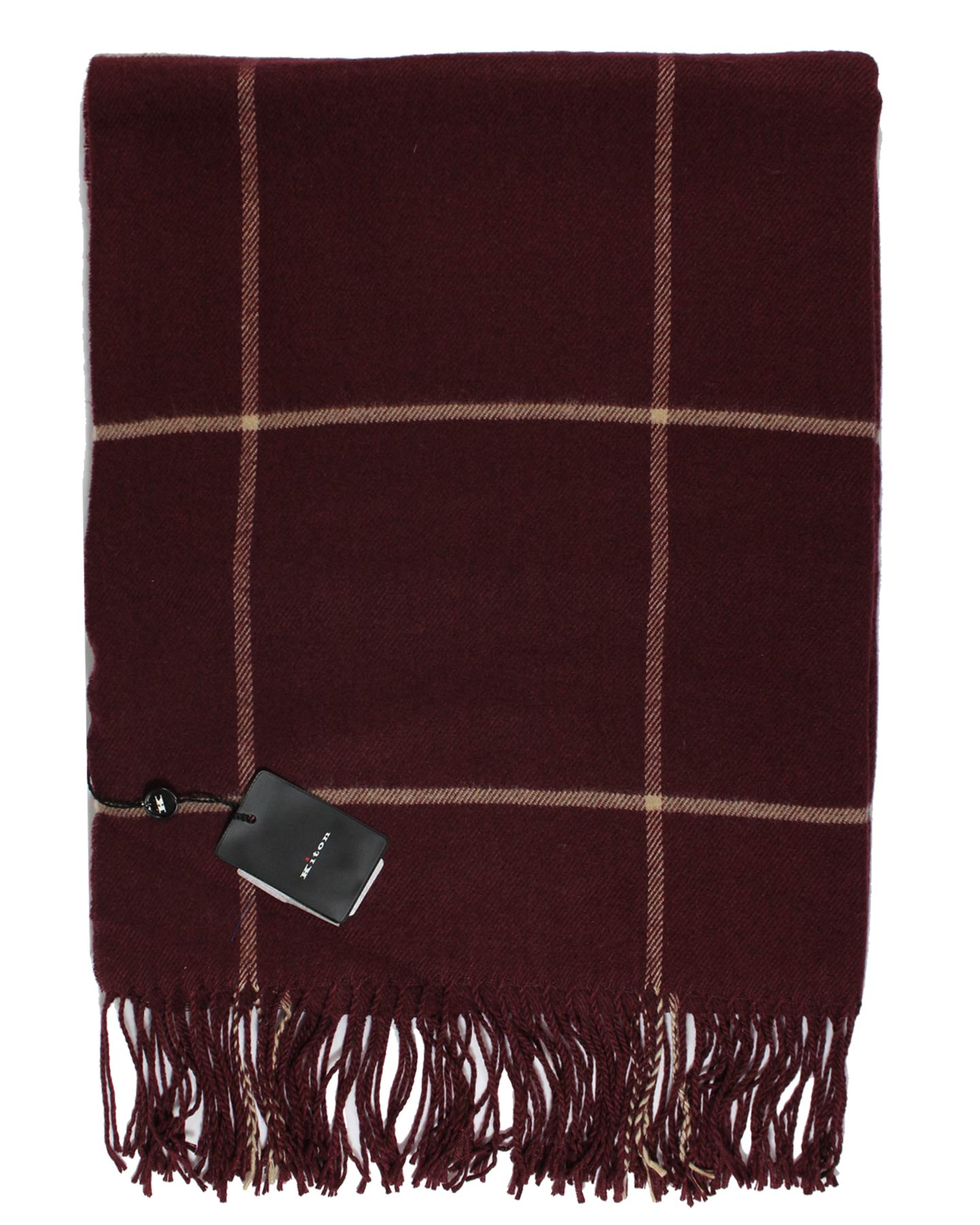 Sartorio Scarf Maroon Windowpane