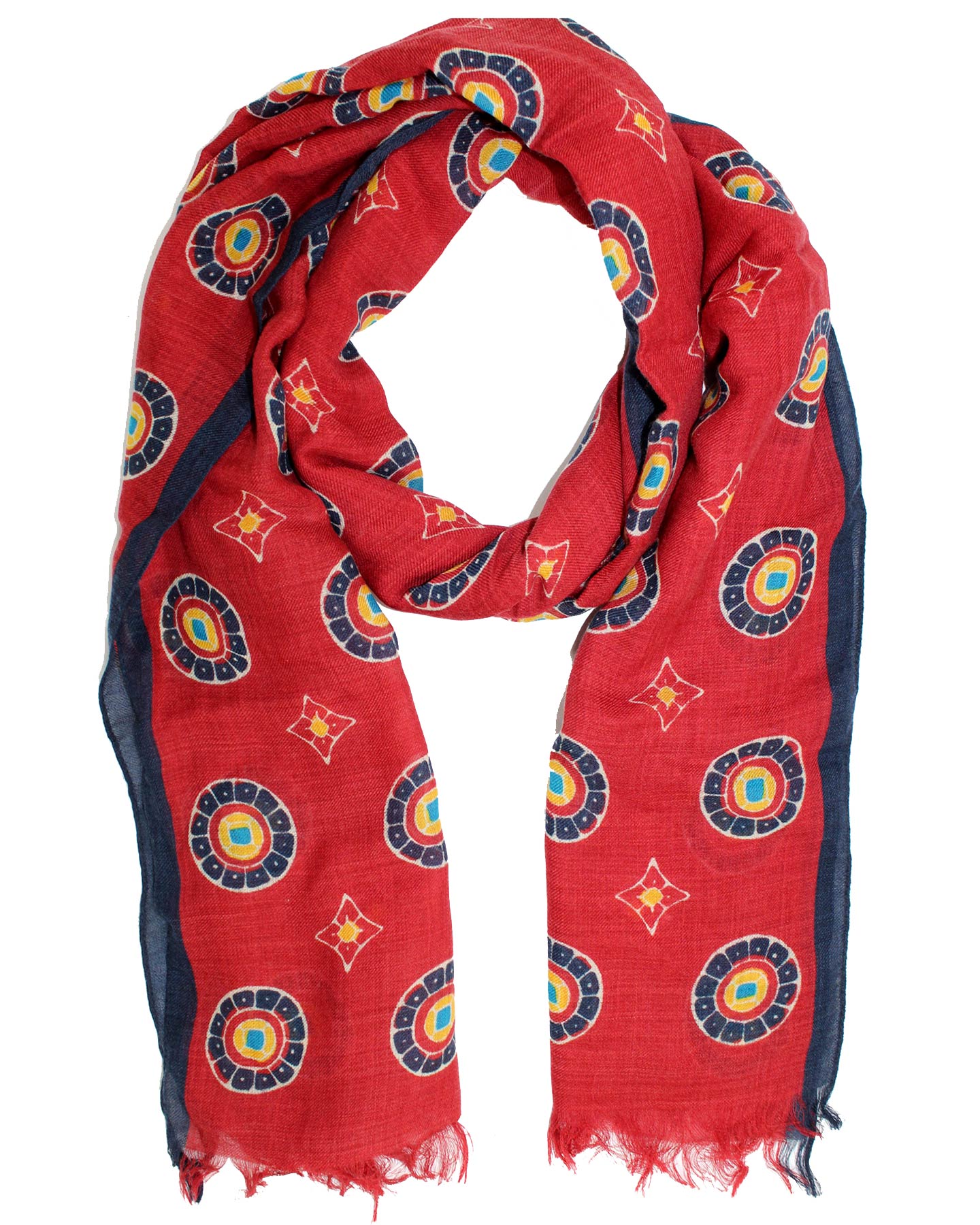 Sartorio Scarf Bordeaux NavyWool Shawl