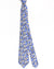 Sartorio Sevenfold Tie Royal Blue Gray Leaves Design
