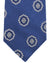 Sartorio Sevenfold Tie Navy Silver Medallions Design