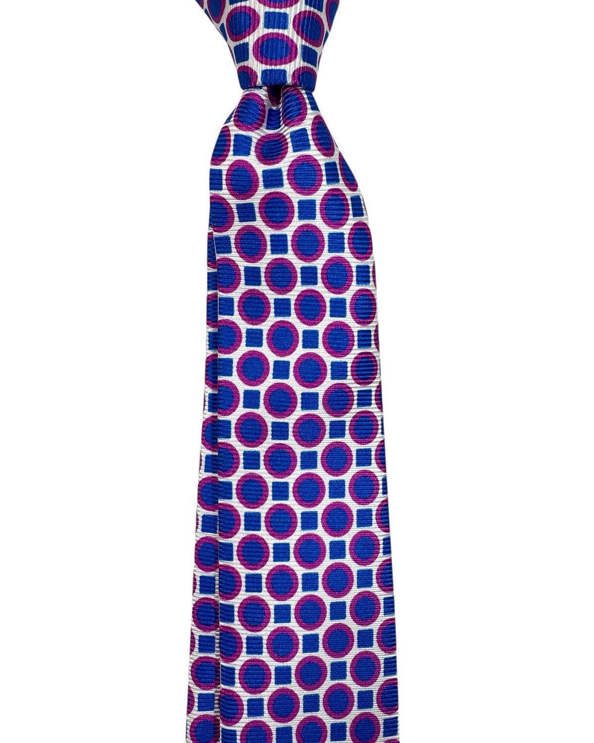 Sartorio Napoli Sevenfold Tie Royal Blue Fuchsia