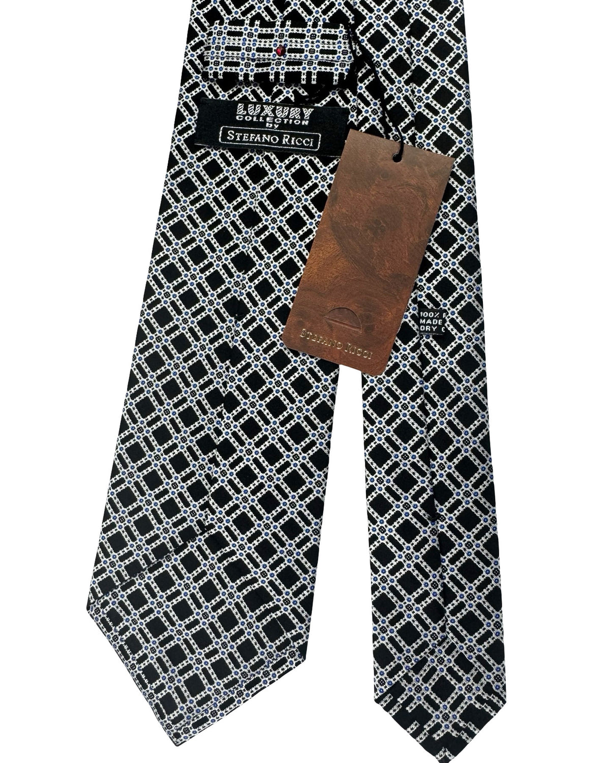 Stefano Ricci Tie Black Silver Design
