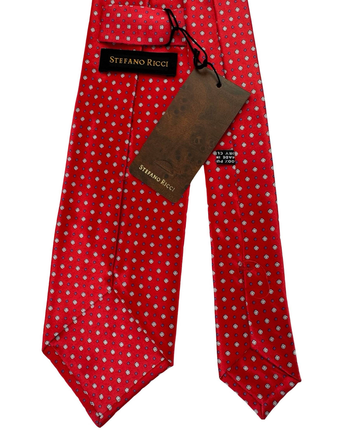 Stefano Ricci Silk Tie Red Geometric