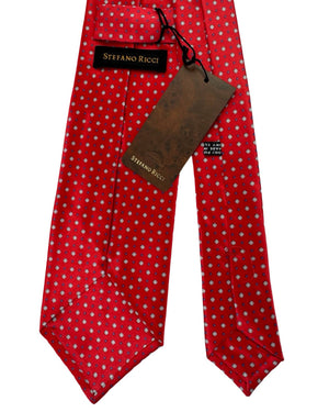 Stefano Ricci Silk Tie Red Geometric