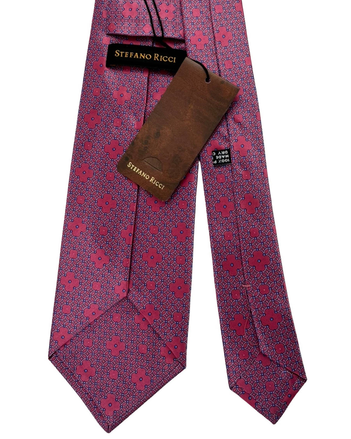 Stefano Ricci Tie Pink and Blue Geometric