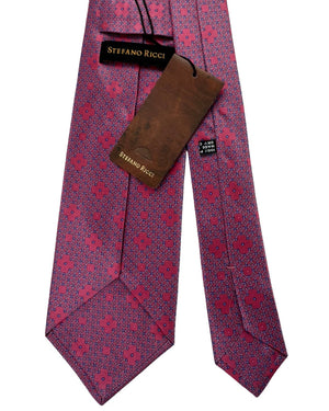 Stefano Ricci Tie Pink and Blue Geometric