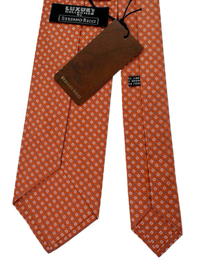 Stefano Ricci Tie Orange Mini Flowers