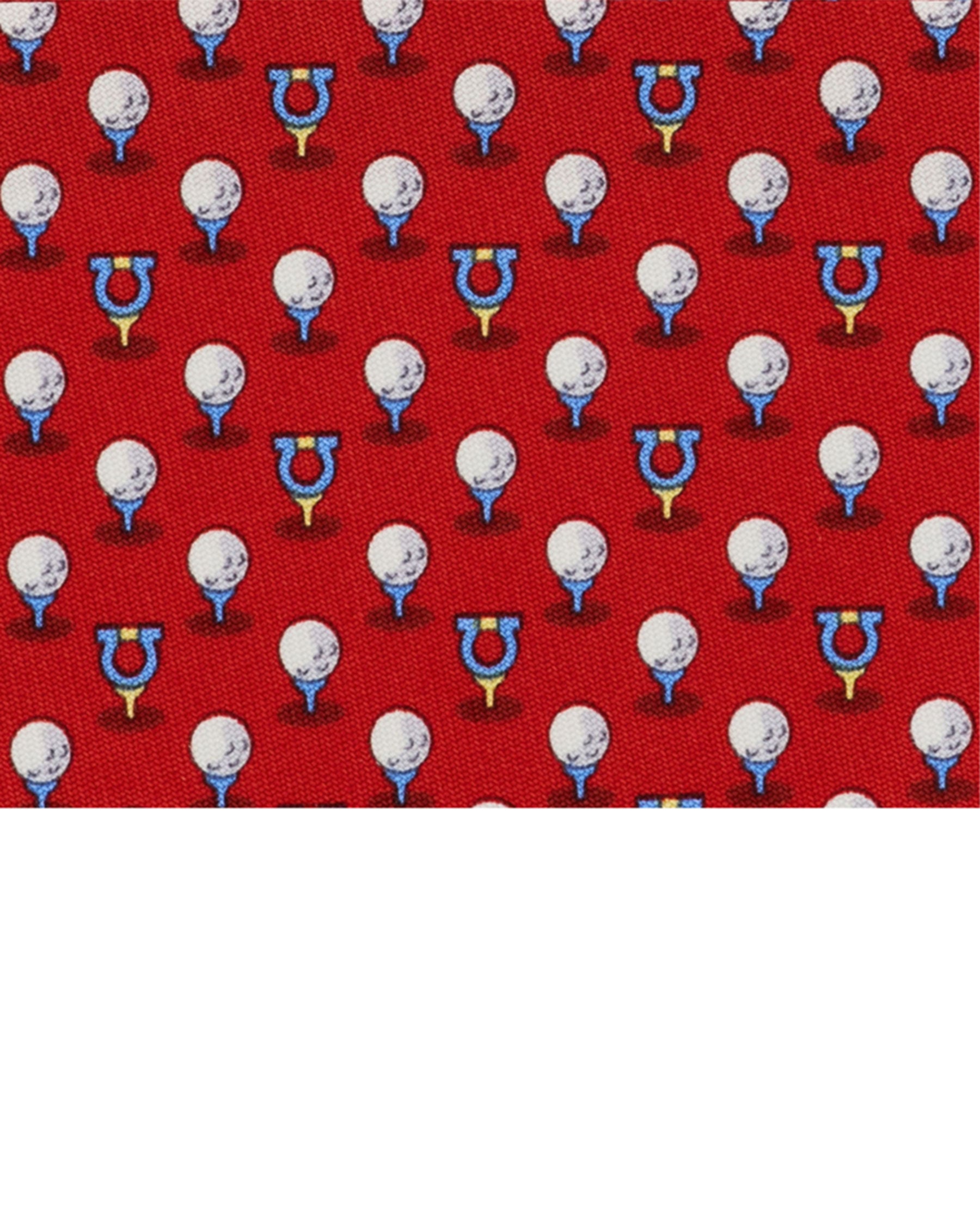 Salvatore Ferragamo Tie Red Golf Ball Tee & Gancini - New Collection