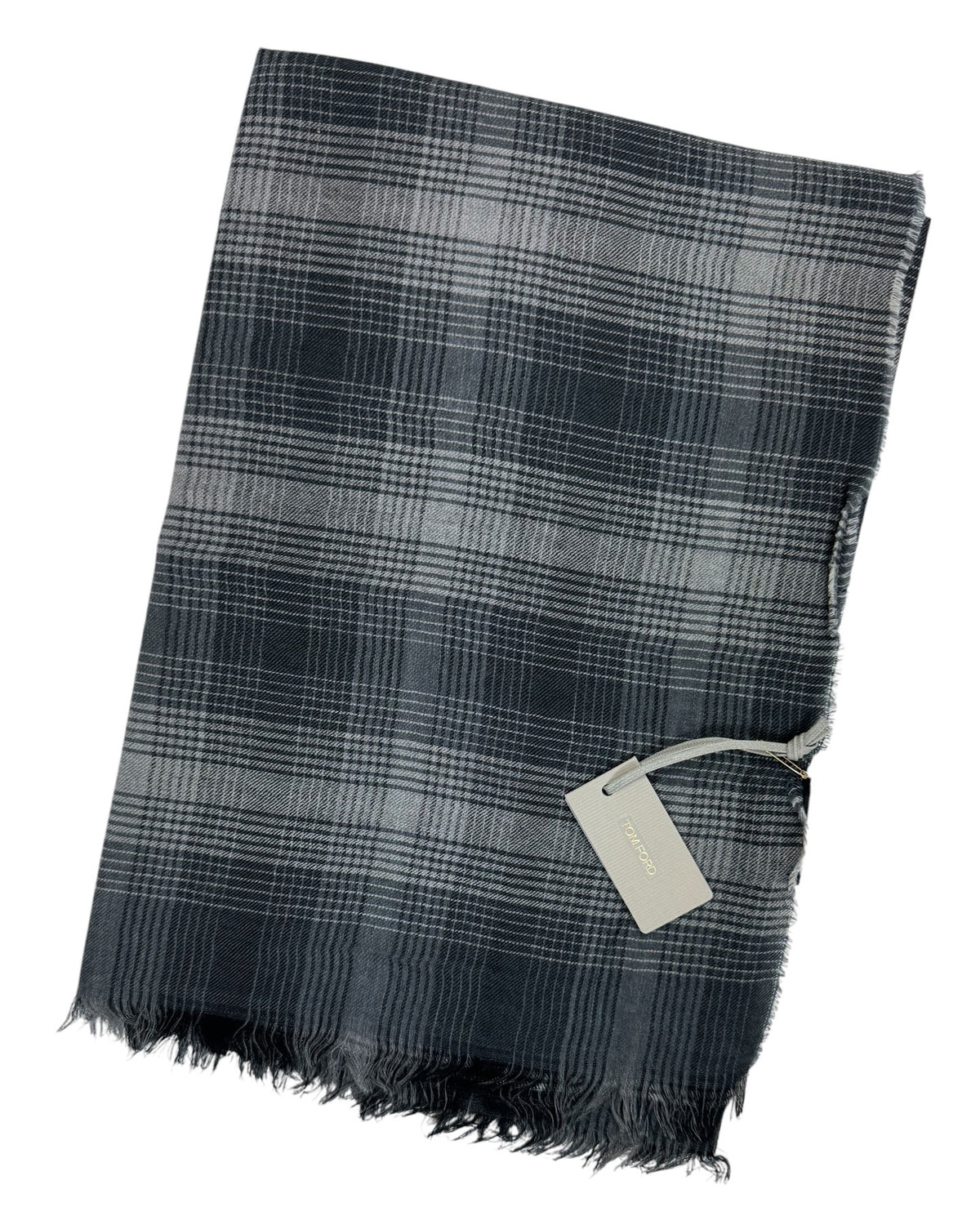 Tom Ford Short Scarf Black Gray