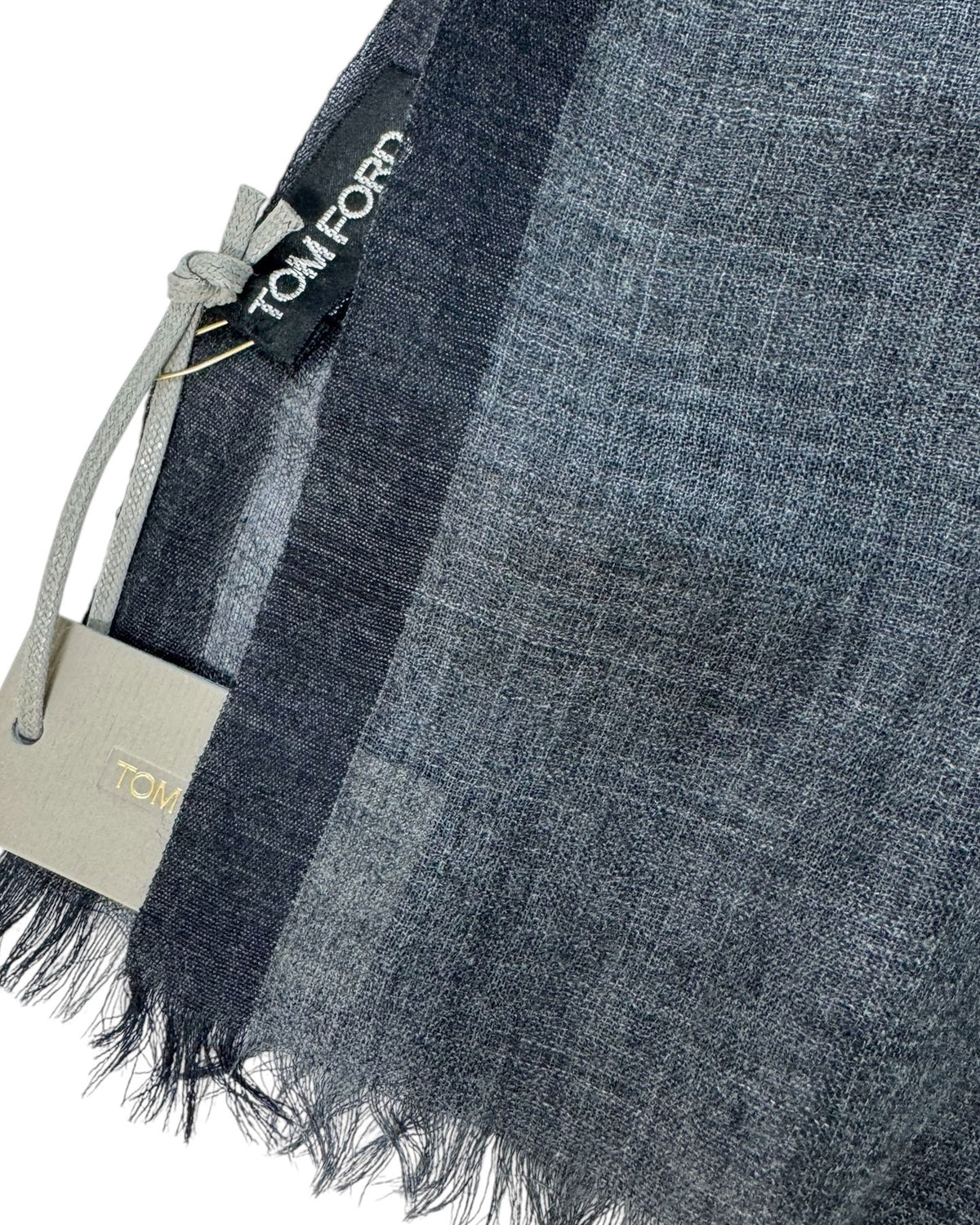 Tom Ford Scarf Charcoal Gray Solid