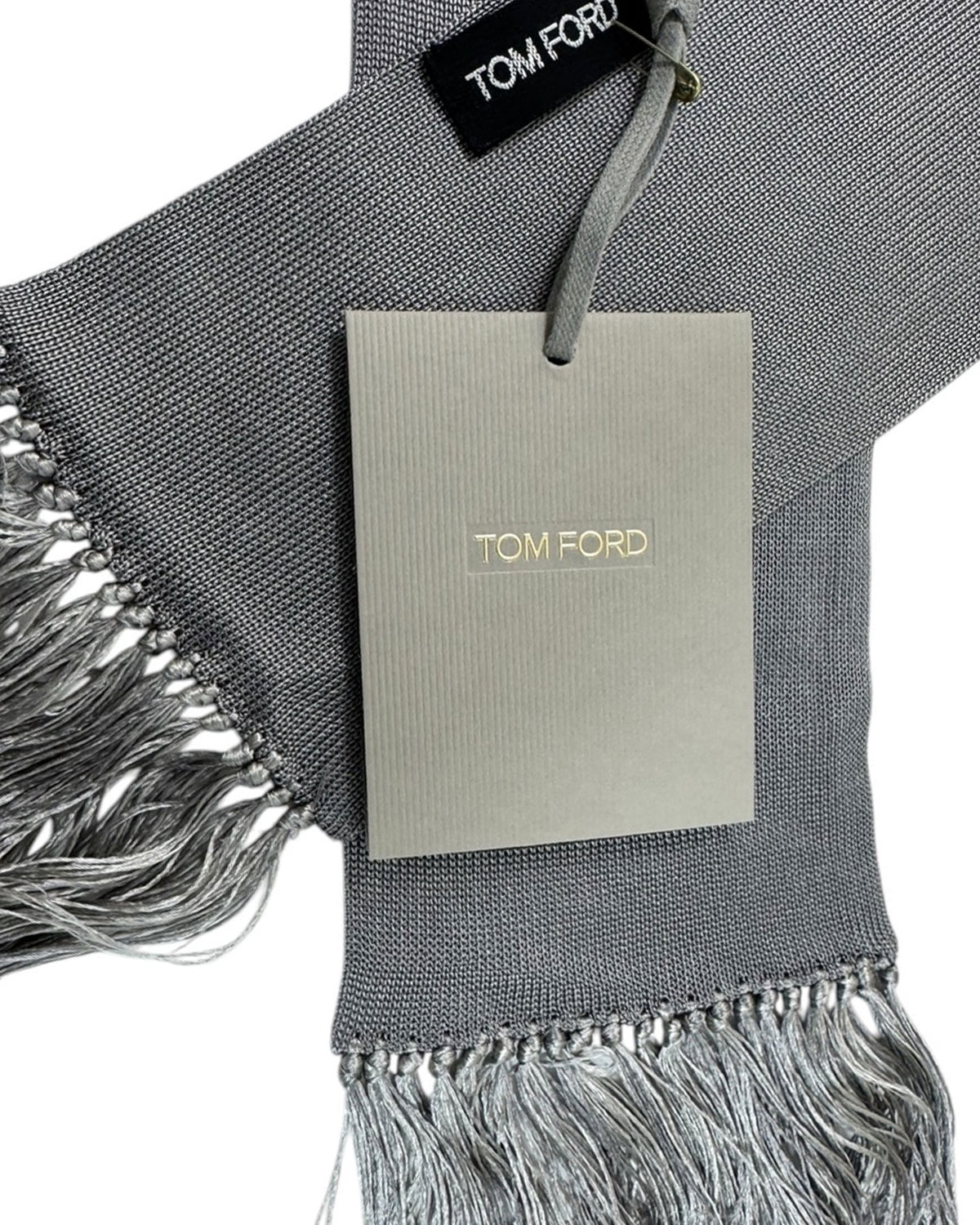 Tom Ford Scarf Charcoal Gray Fringe SALE