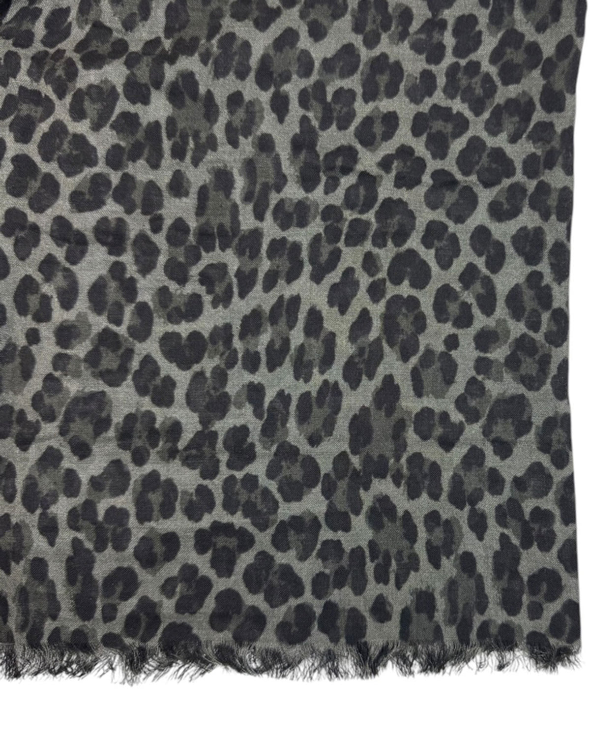 Tom Ford Scarf Gray Black Cheetah Design - Wool Silk Extra Large Shawl