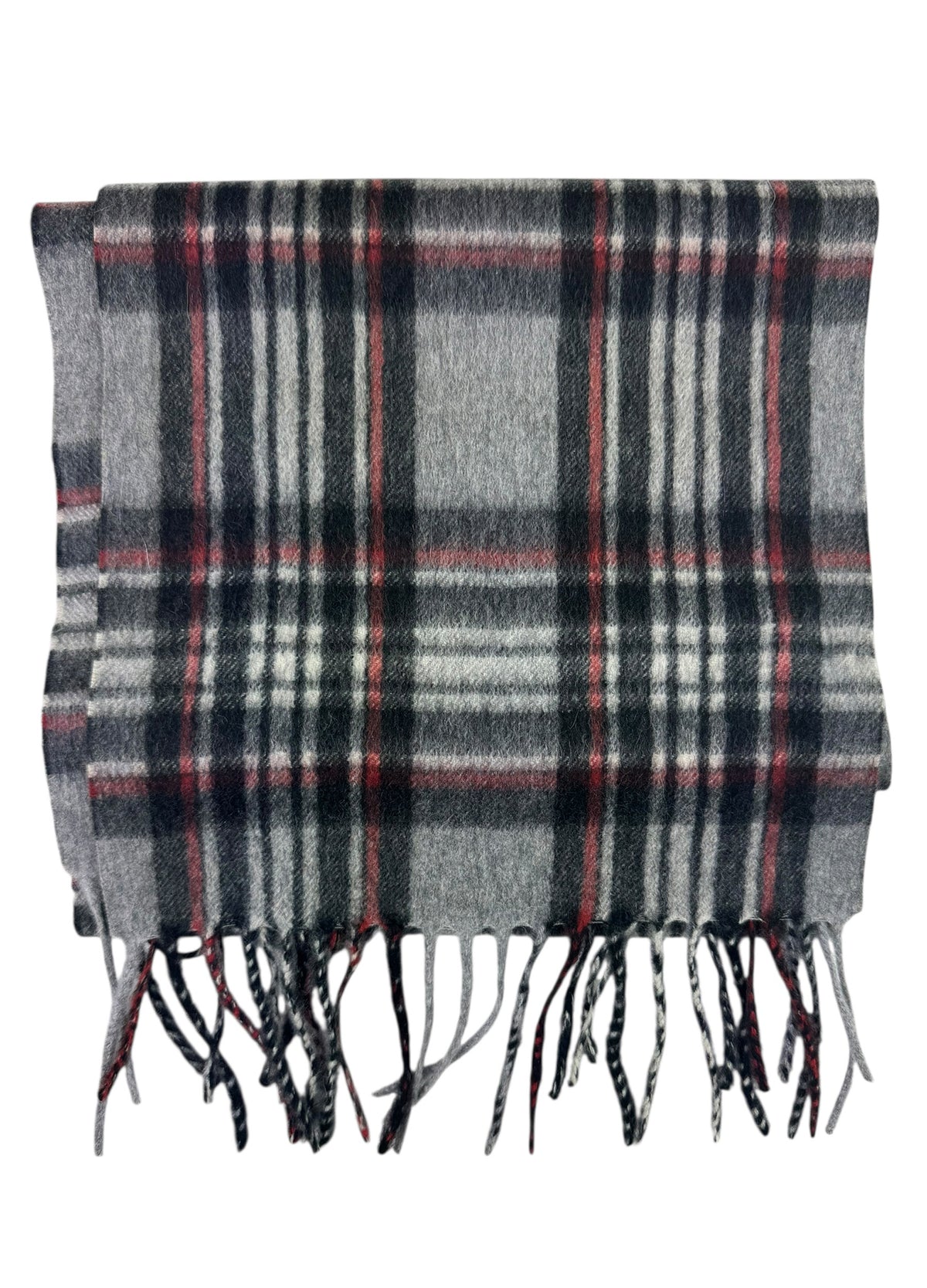 TF Tom Ford Cashmere Scarf Gray Black Plaid Check Men Collection