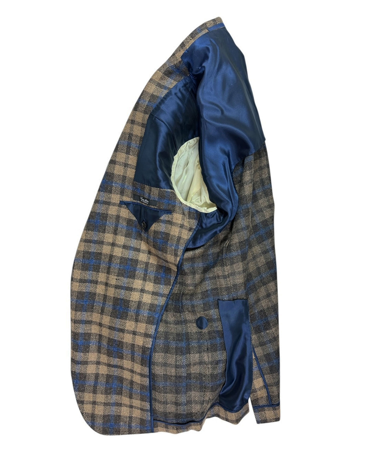 Cesare Attolini Cashmere Sport Coat Brown Plaid Check Blazer EU 48/ US 38 SALE