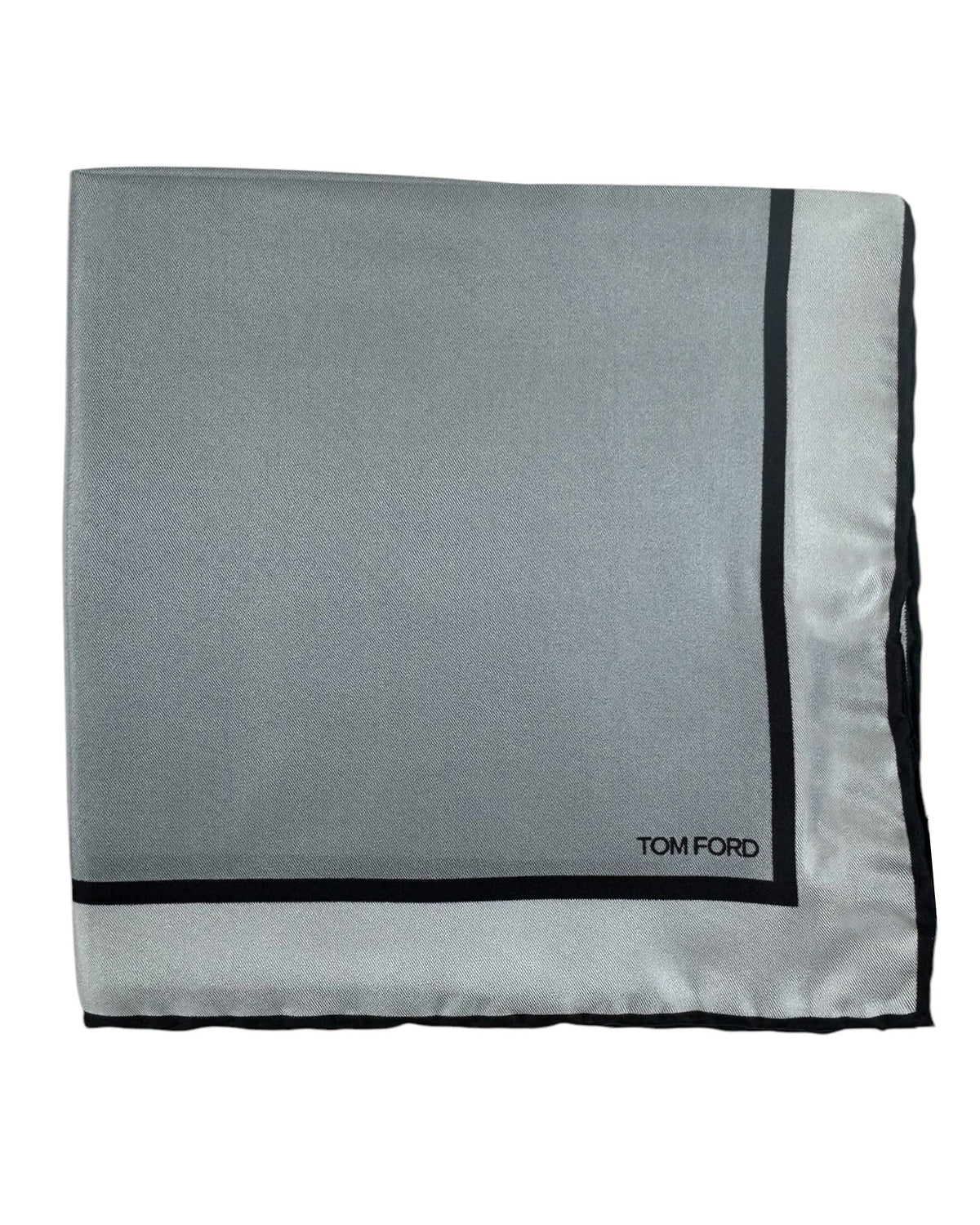 Tom Ford Silk Pocket Square Gray
