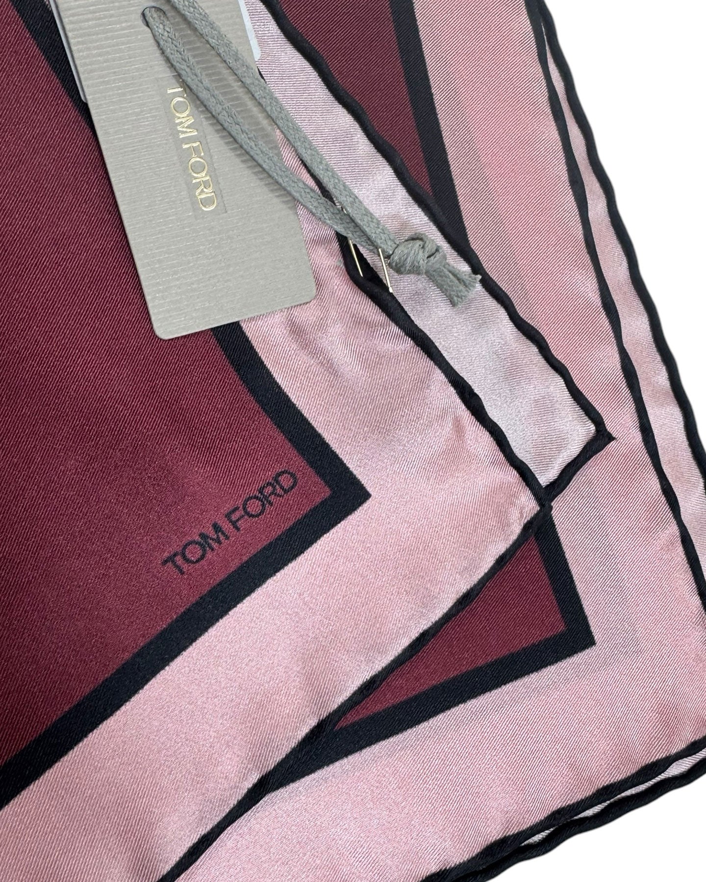 Tom Ford Silk Pocket Square Bordeaux Pink