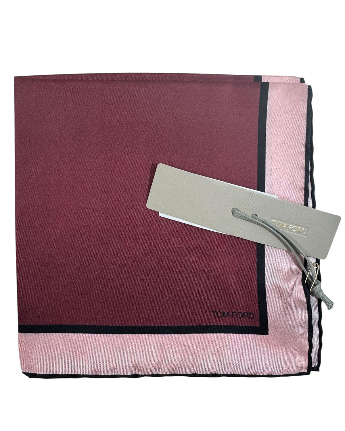 Tom Ford Silk Pocket Square Bordeaux Pink