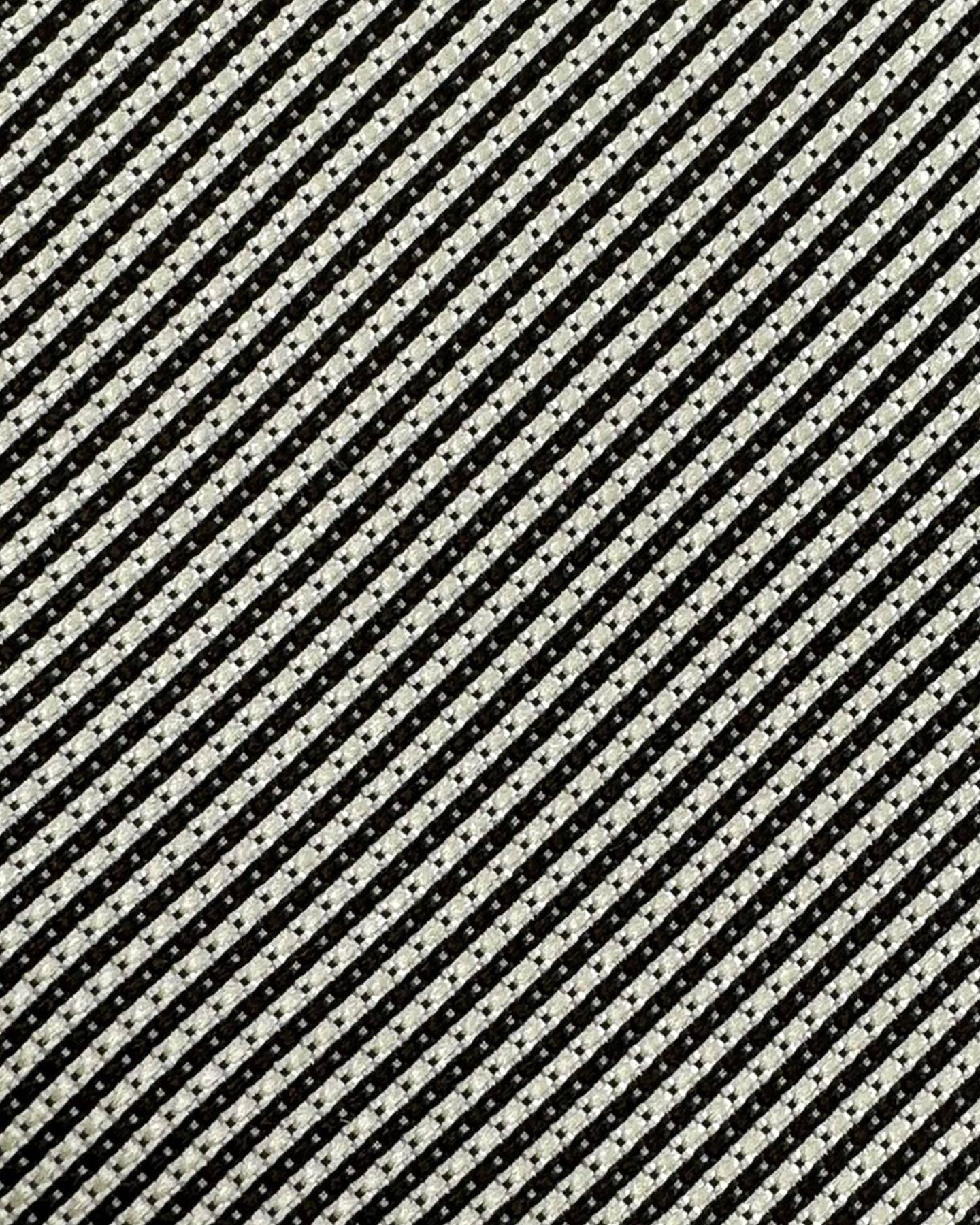 Tom Ford Silk Tie Black Silver