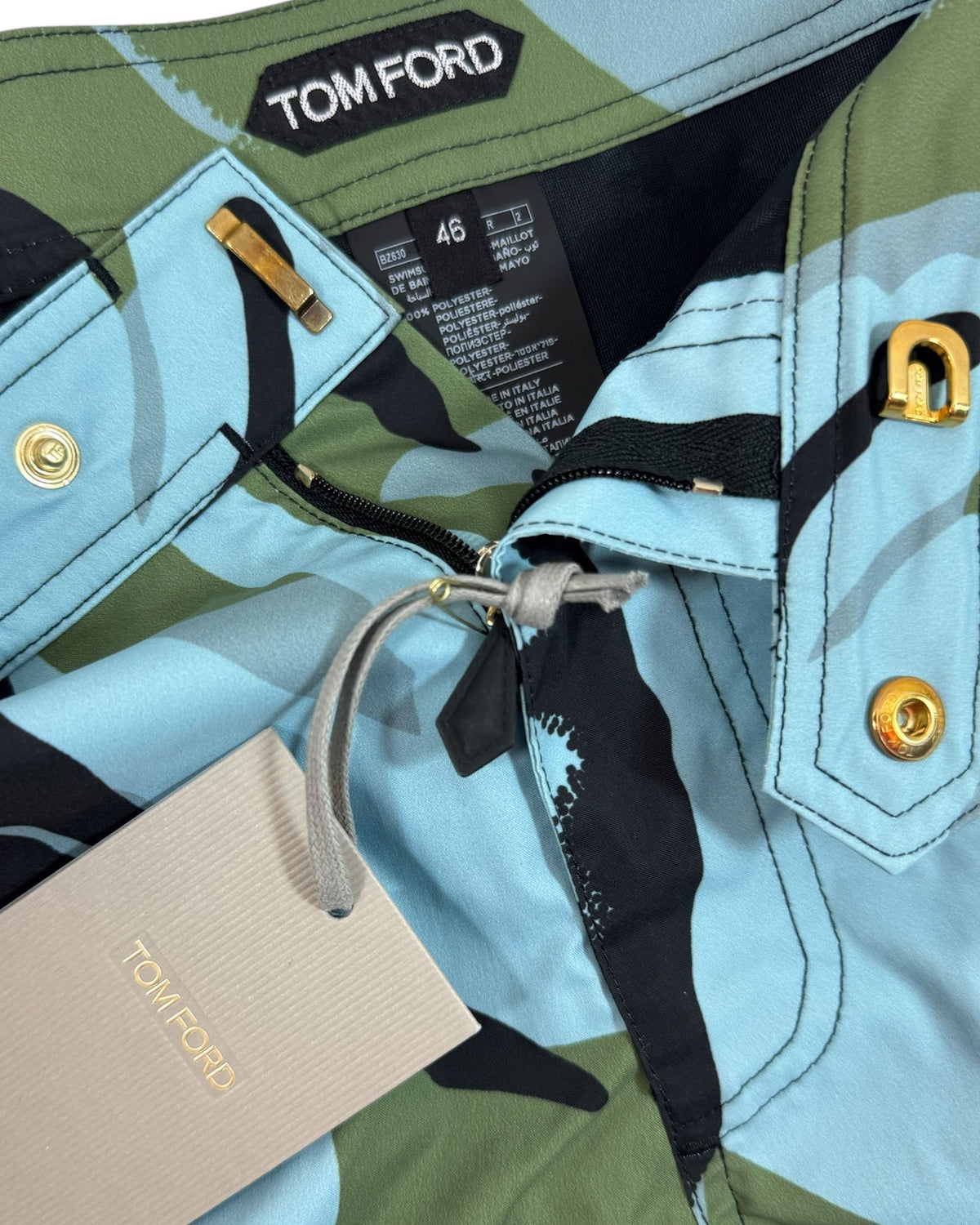 Tom Ford Swimwear Blue Green Men Swim Shorts