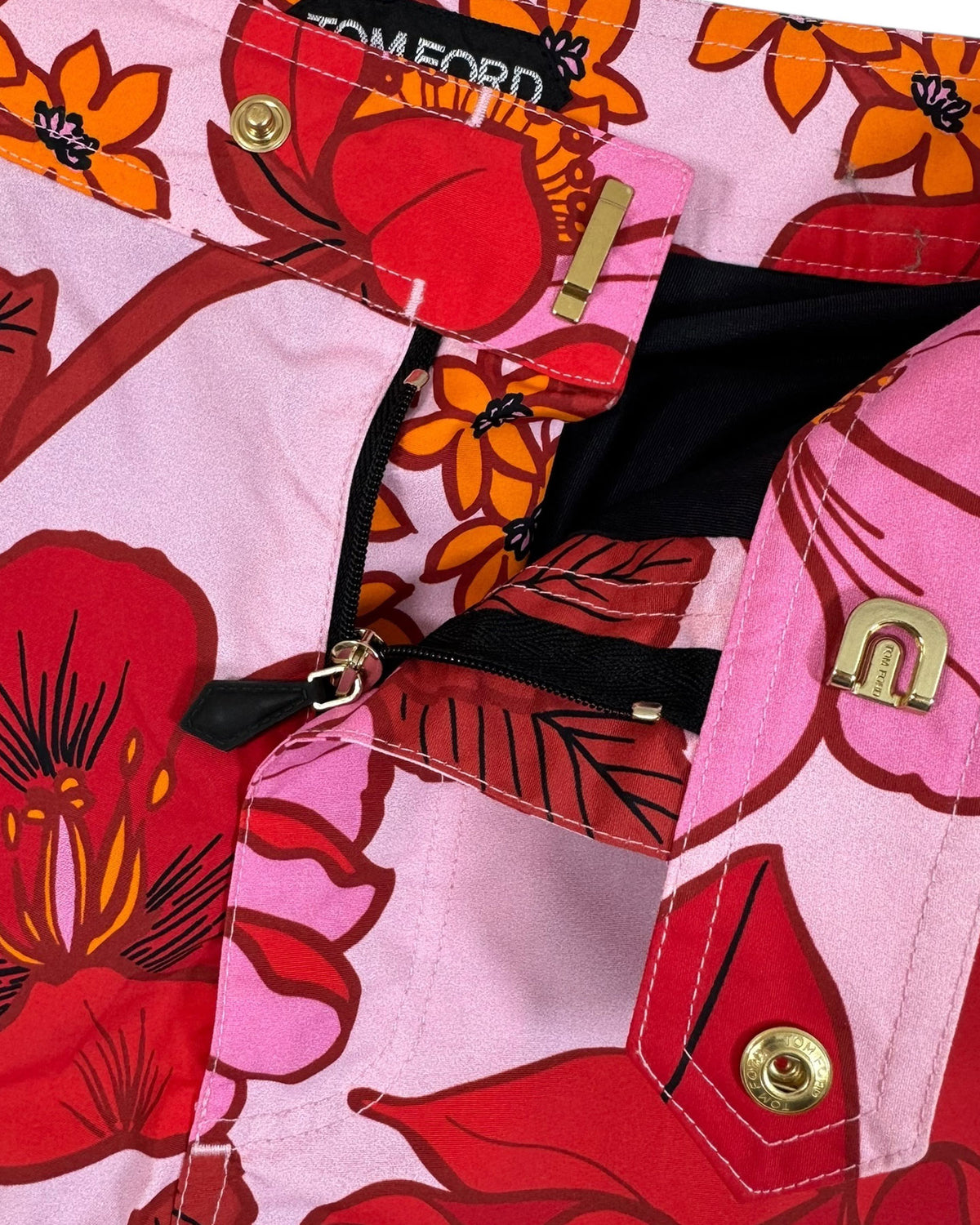 Tom Ford Swimwear Red Pink Floral Men Swim Shorts EU 48/ S