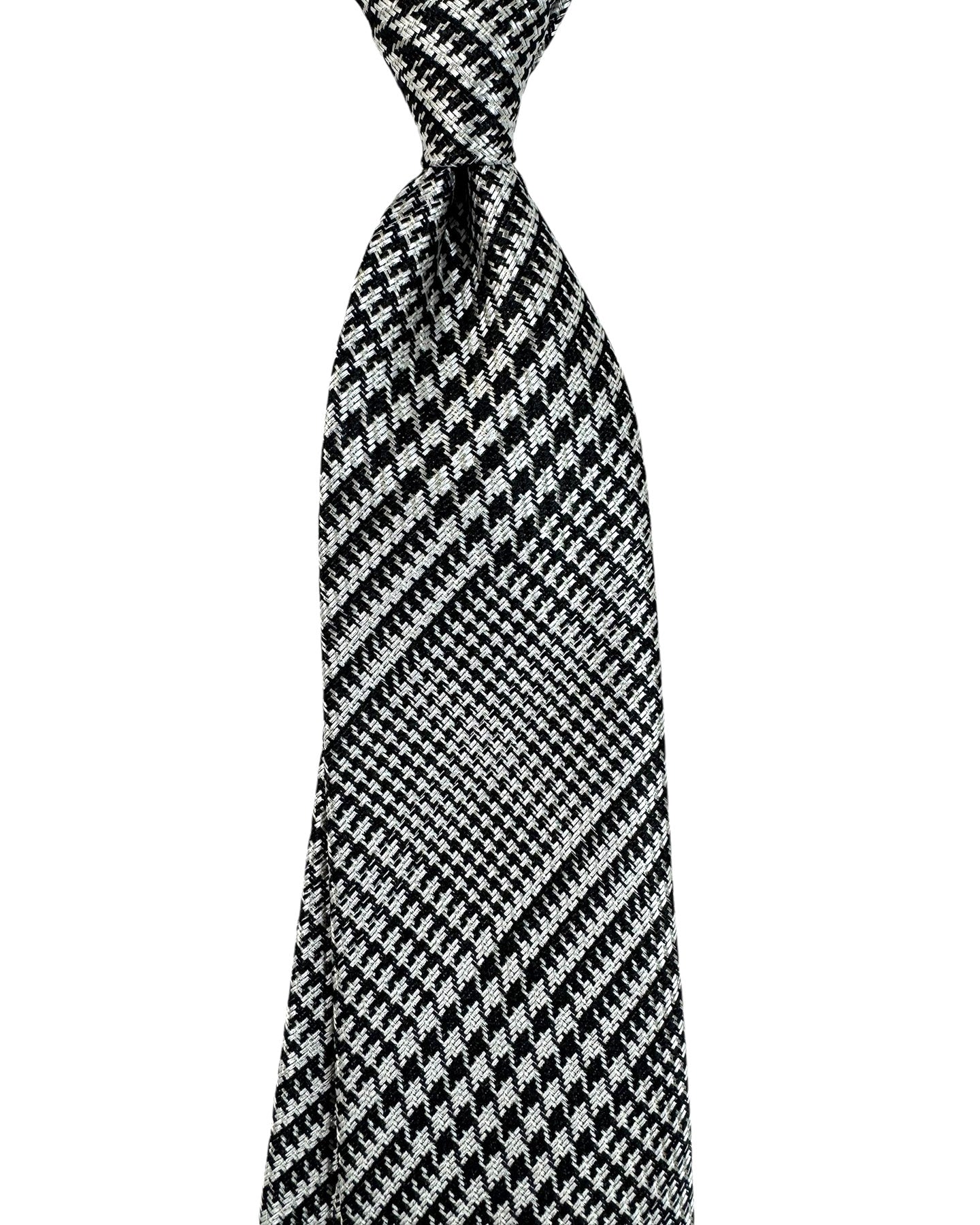 Tom Ford Tie Black Silver Gray 