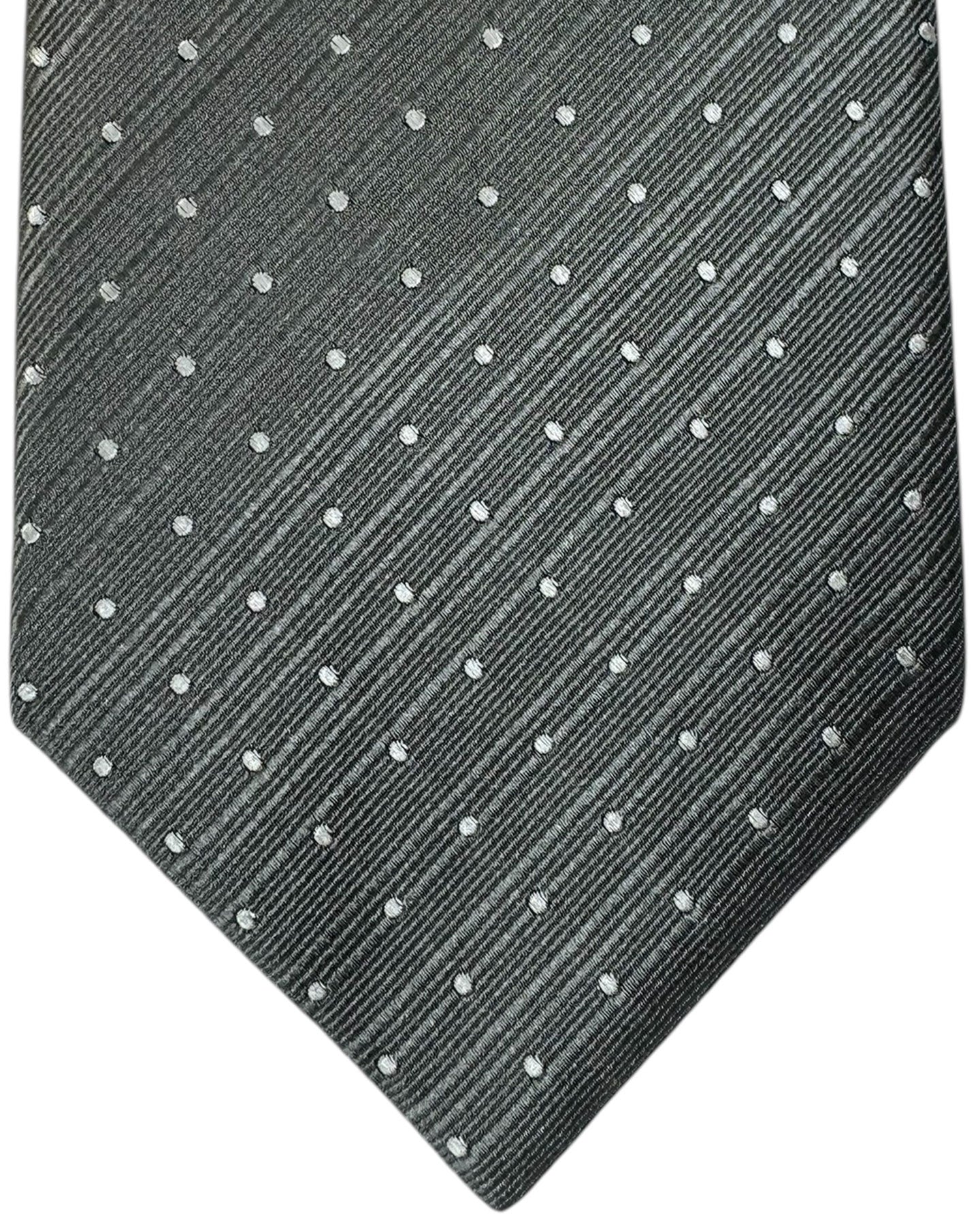 Tom Ford Tie Gray Silver Mini Dots 