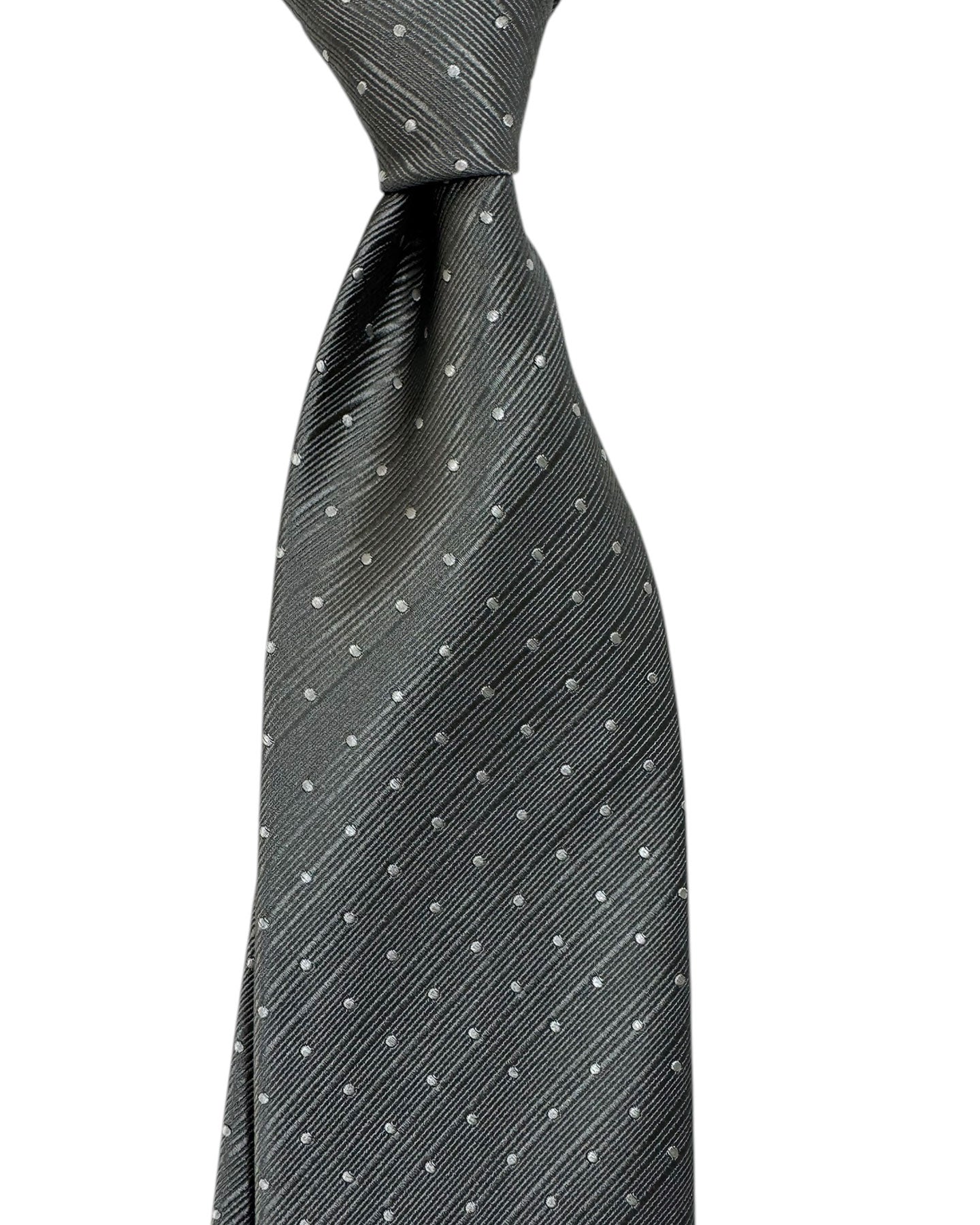 Tom Ford Tie Gray Silver Mini Dots 