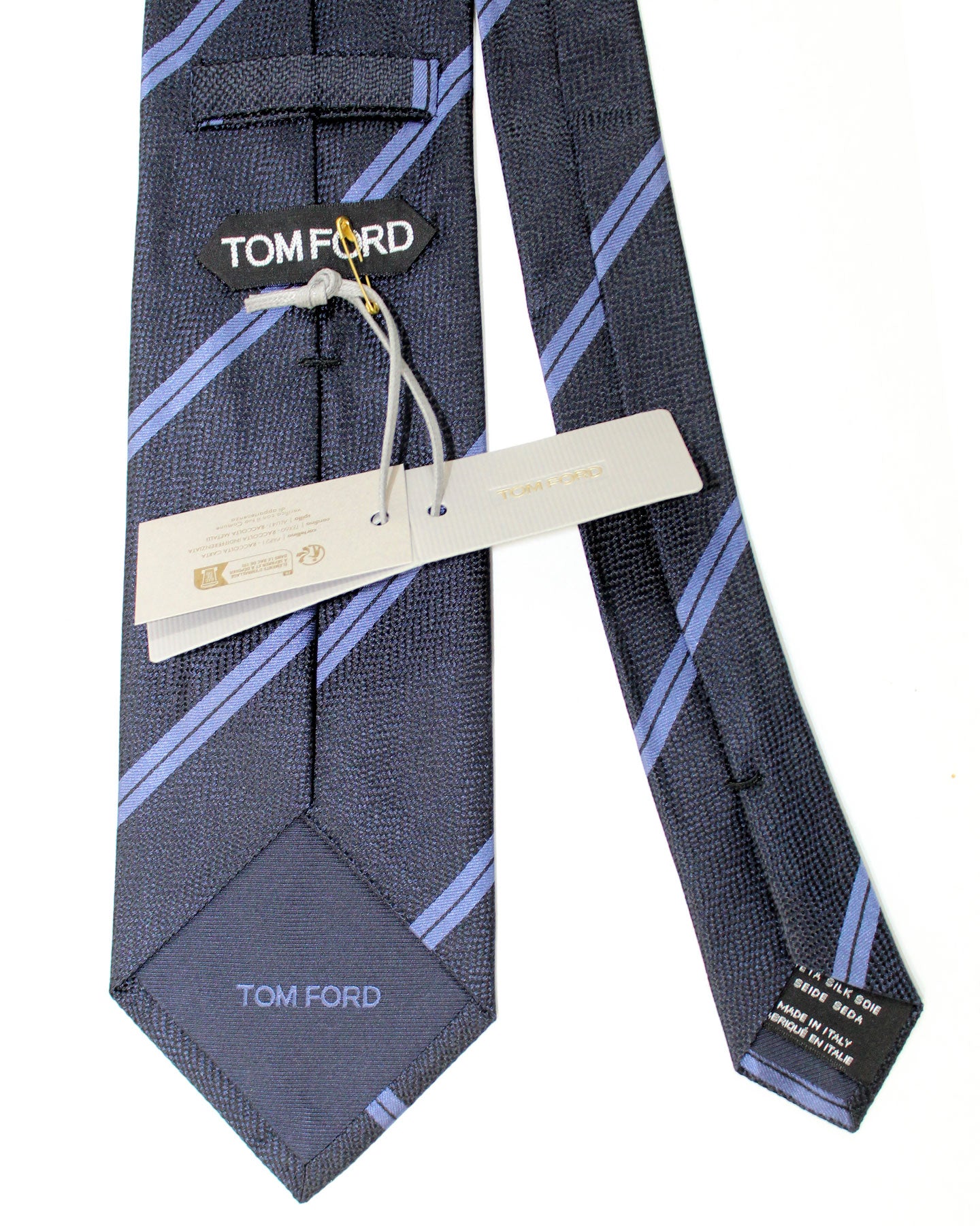 Tom Ford Tie Dark Blue Stripes Design