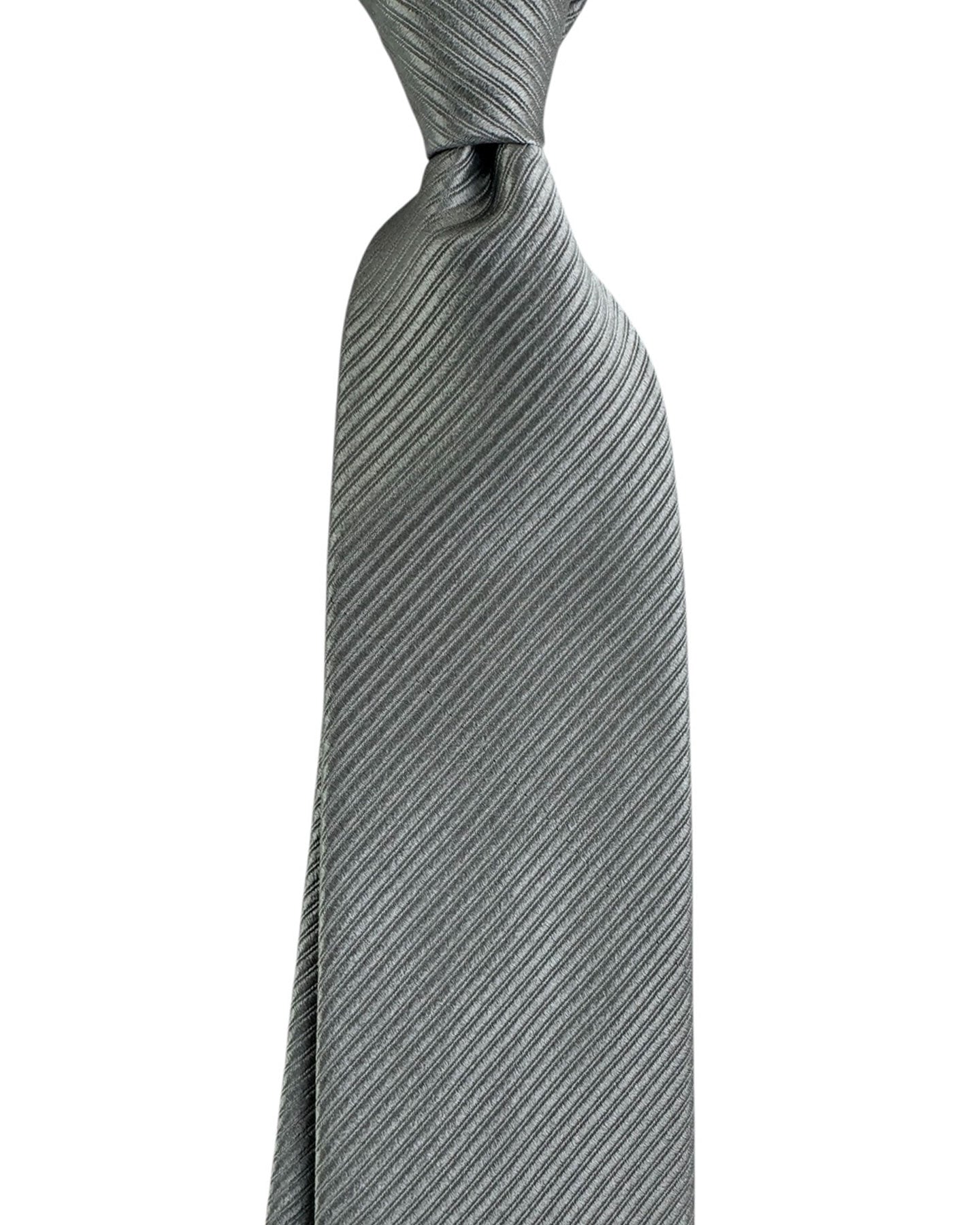 Tom Ford Tie Gray Stripes - Wide Necktie