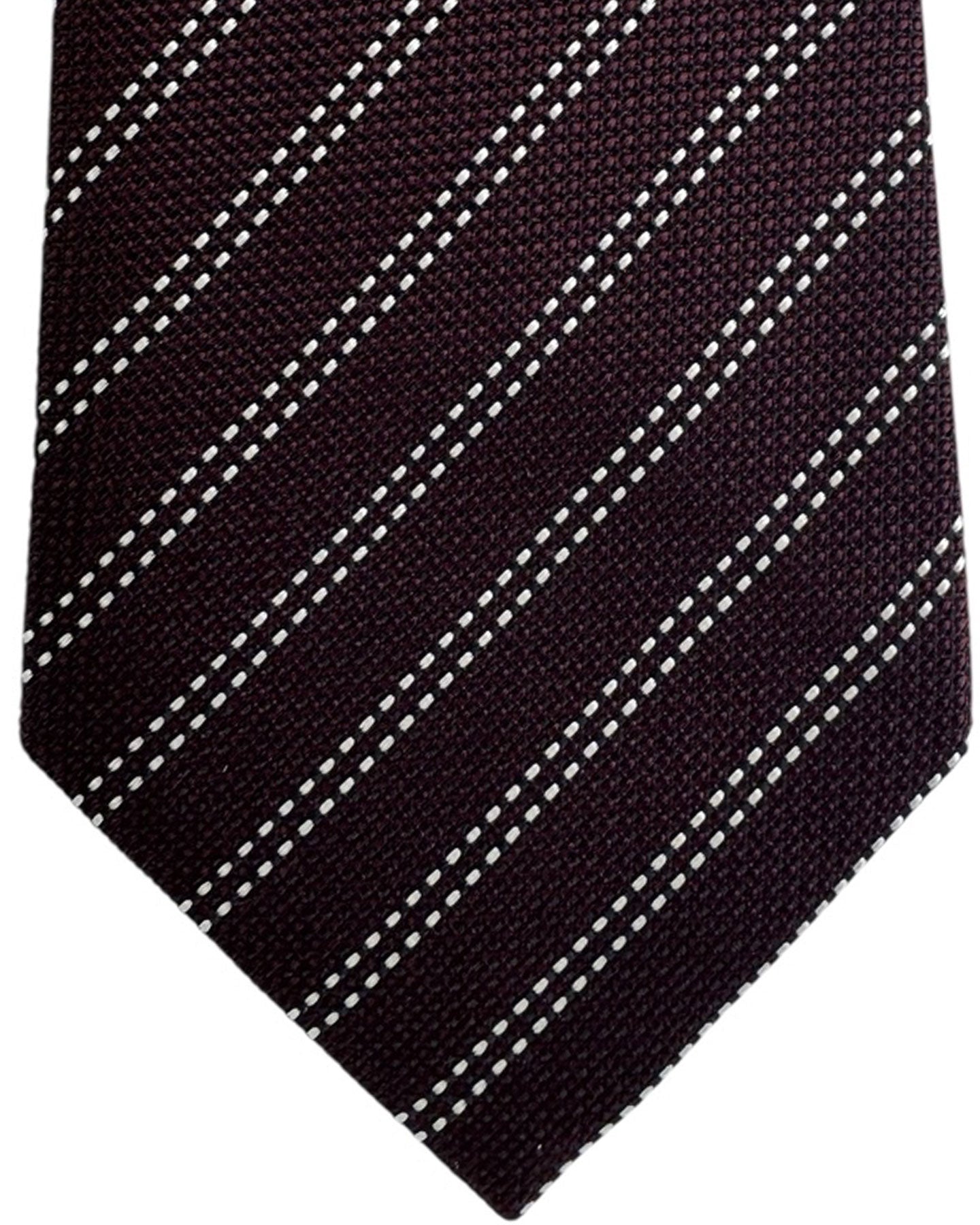 Tom Ford Tie Brown Stripes - Wide Necktie