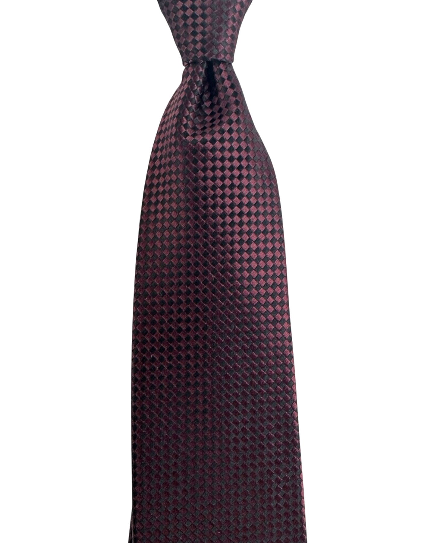 Tom Ford Tie Maroon Black - Wide Necktie