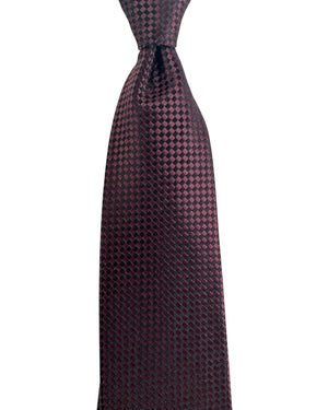 Tom Ford Tie Maroon Black - Wide Necktie