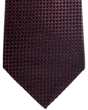 Tom Ford Tie Maroon Black - Wide Necktie