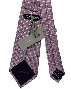 New Design Tom Ford Silk Tie Pink Pattern