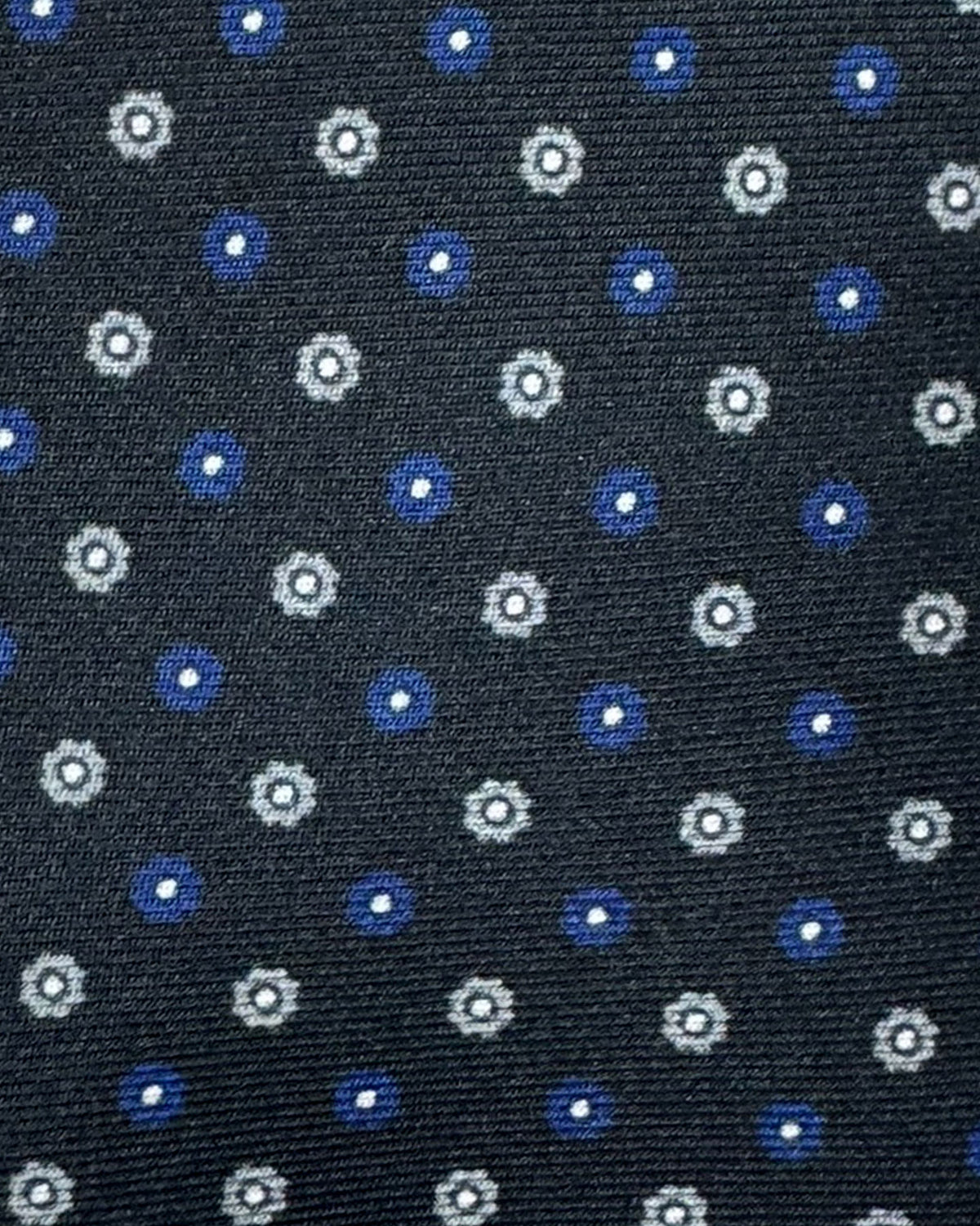 Massimo Valeri Extra Long Tie Black Geometric