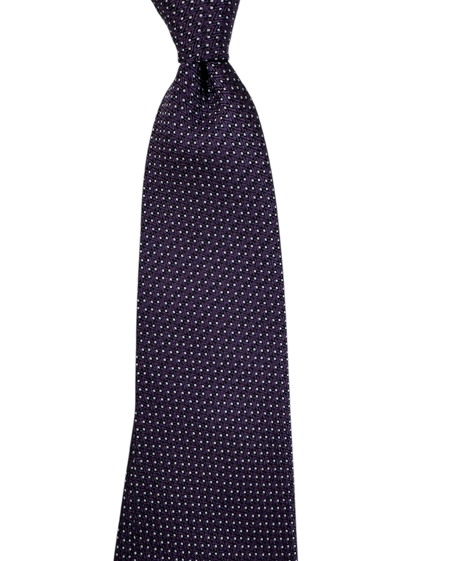 Extra Long Tie Purple Silver