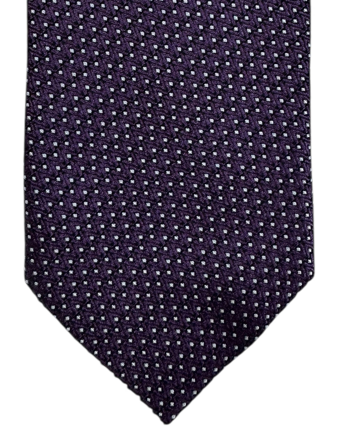 Extra Long Tie Purple Silver