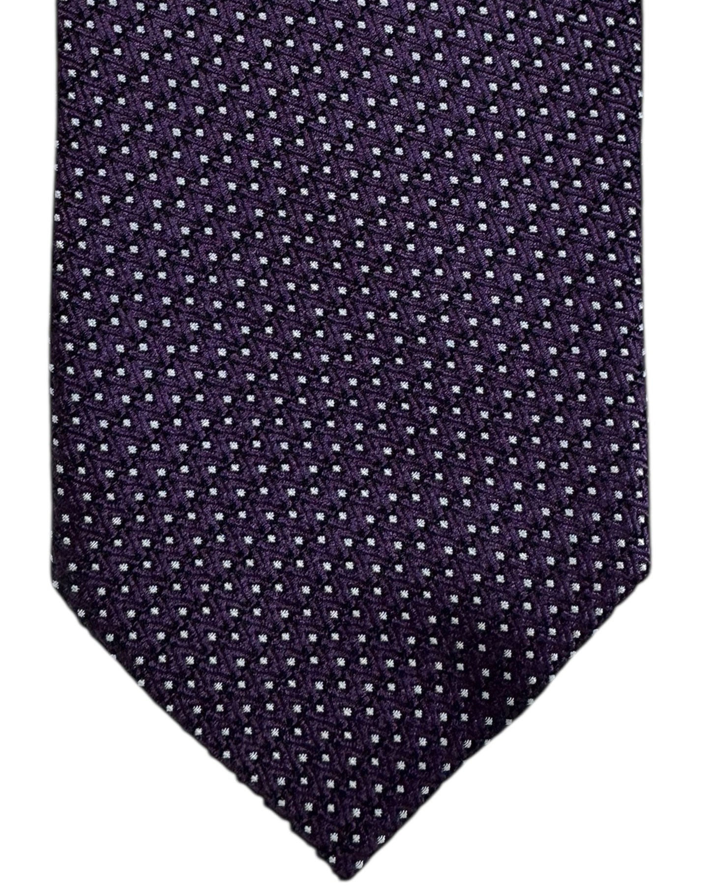 Extra Long Tie Purple Silver