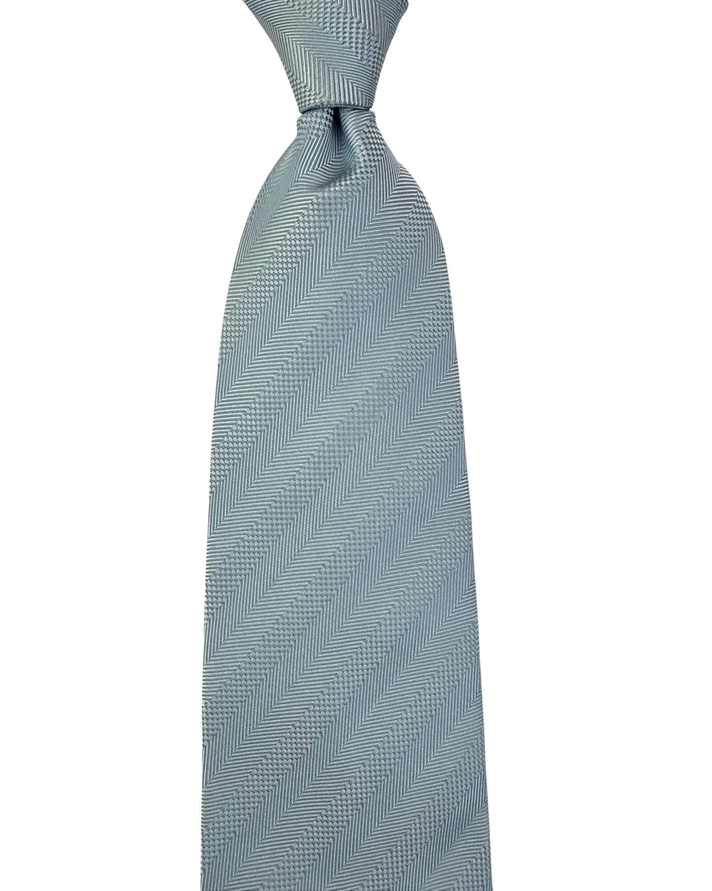 Valextra Silk Tie Sky Blue Stripes Design - Luxury Wide Necktie