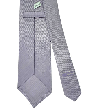 Valextra Tie Lilac Gray Grosgrain - Wide Necktie