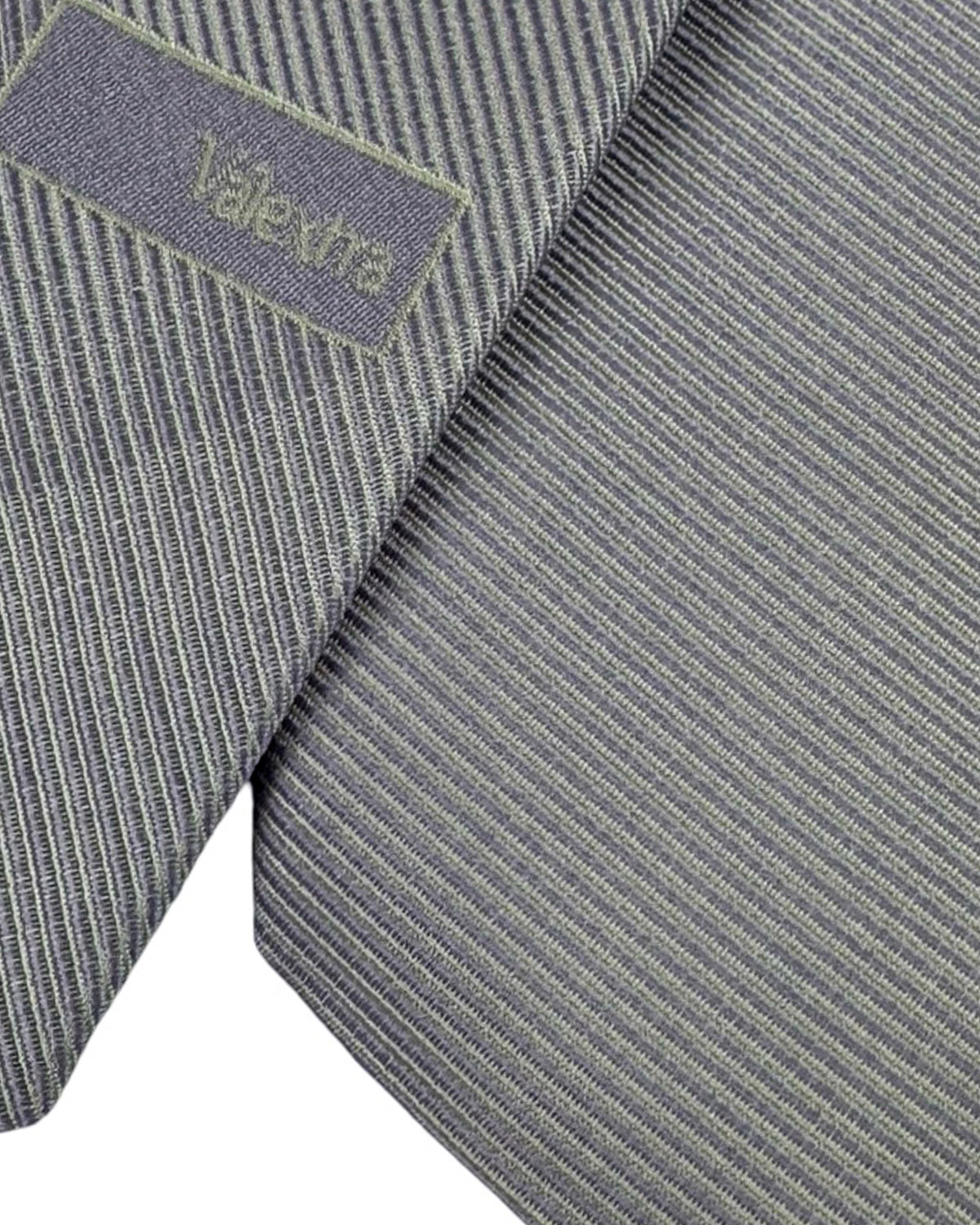 Valextra Silk Tie Lilac Gray Grosgrain - Wide Necktie
