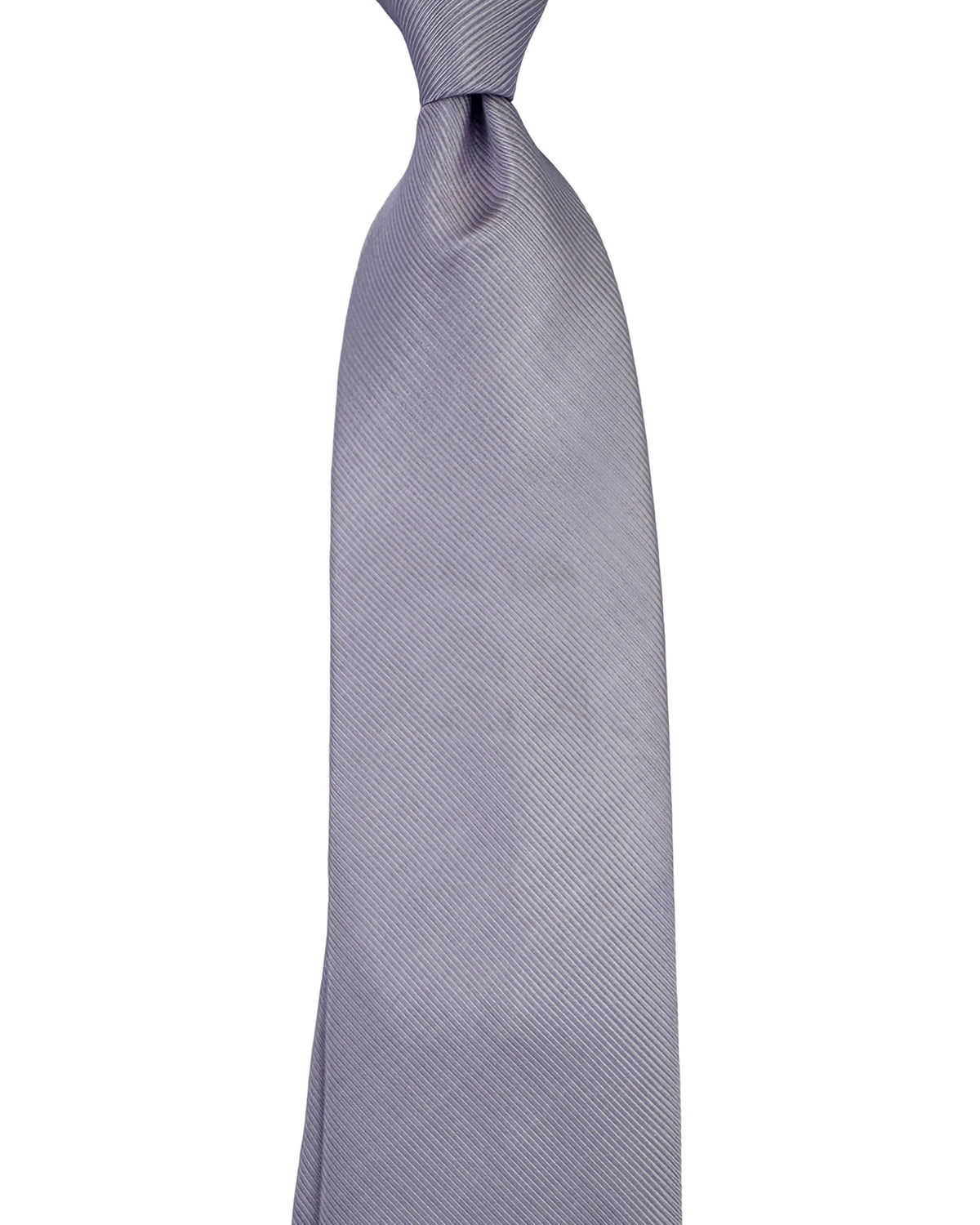 Valextra Silk Tie Lilac Gray Grosgrain - Wide Necktie