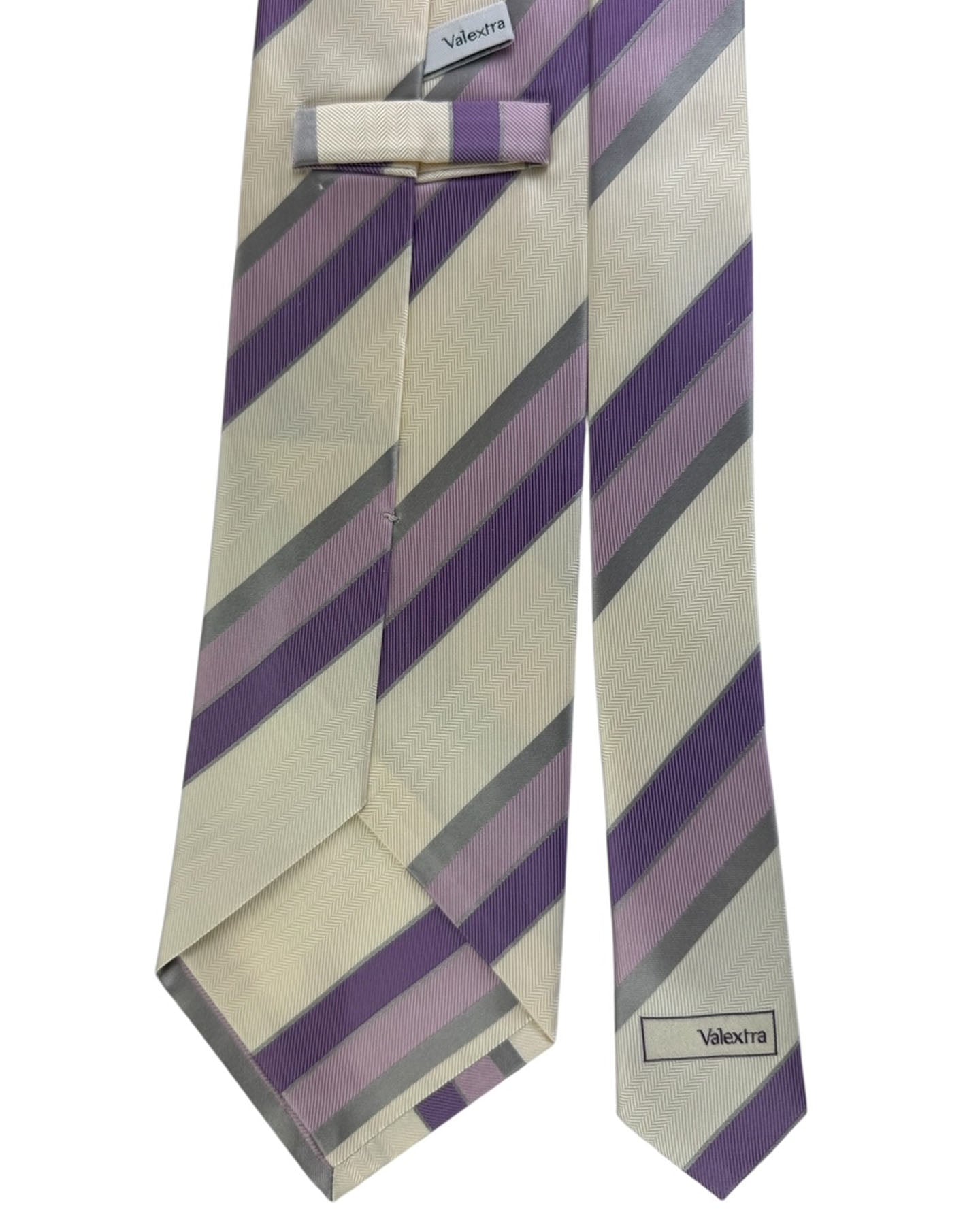 Purple Gray White Tie