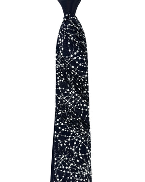 Vitaliano Pancaldi Silk Tie Black White